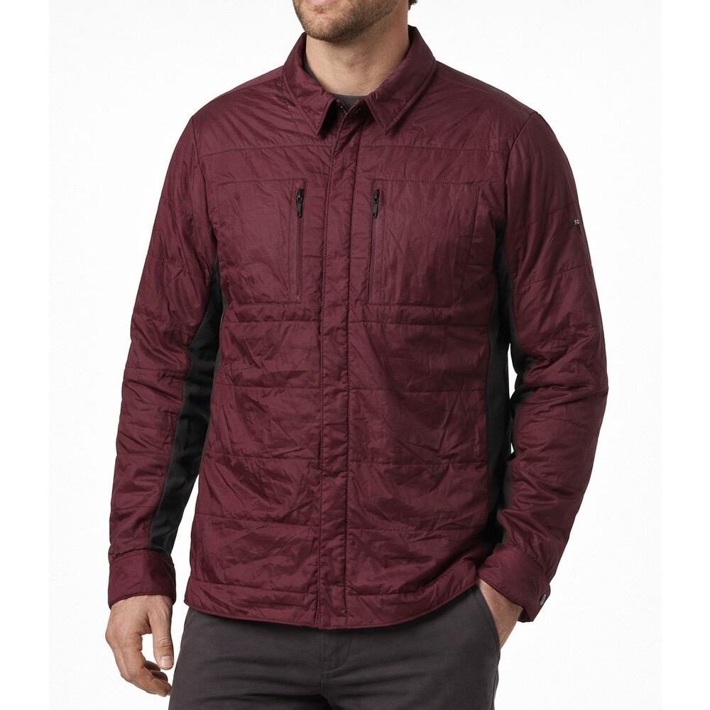 Smartwool Jacket Mens Large Burgundy Insulated Merino Wool Hybrid Coat